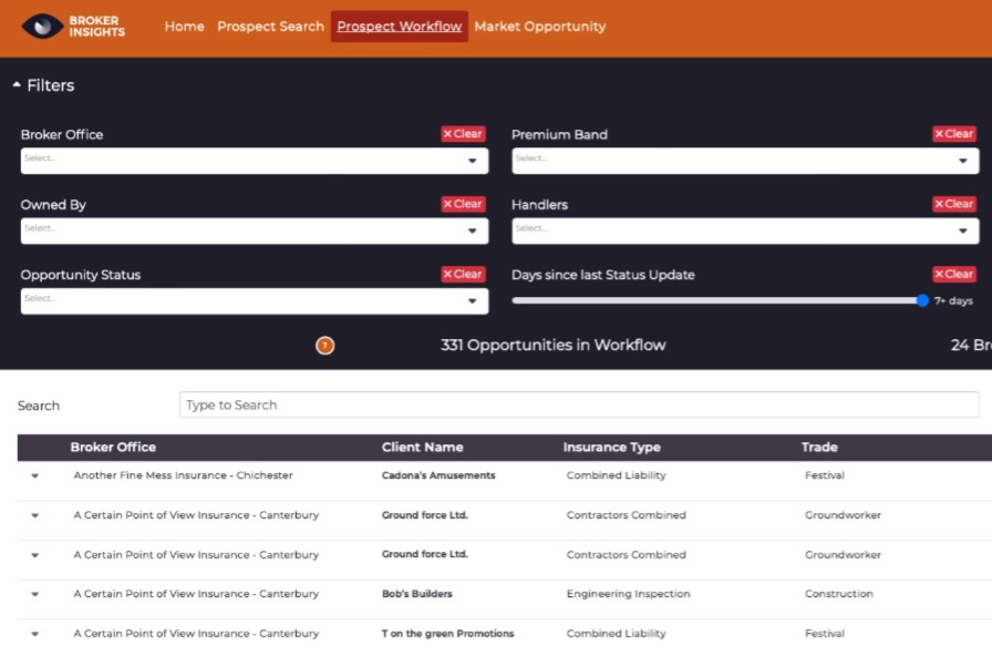 prospect workflow screenshot