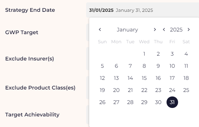 strategy end date screenshot